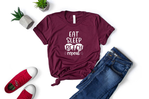 Eat sleep beach repeat svg cut file. Summer svg design SVG SmmrDesign 