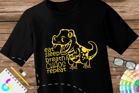 eat sleep breath chaos repeat svg SVG Artinrhythm shop 