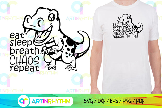 eat sleep breath chaos repeat svg SVG Artinrhythm shop 
