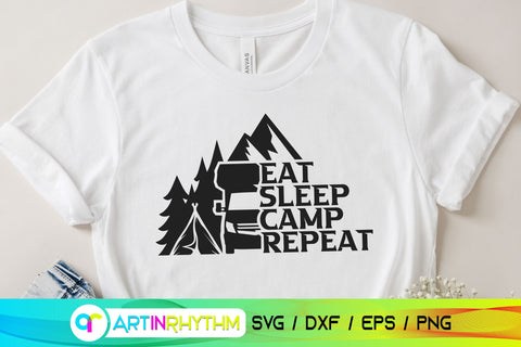 Eat Sleep Camp Repeat, Camping Van life svg SVG Artinrhythm shop 