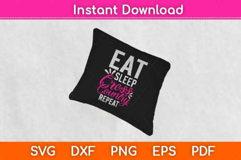 Eat Sleep Cross Country Repeat Motivational Svg Design SVG artprintfile 