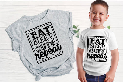 Eat sleep cute repeat, baby SVG SVG DESIGNISTIC 