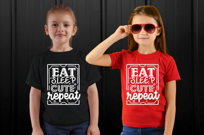 Eat sleep cute repeat, baby SVG SVG DESIGNISTIC 