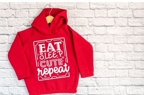 Eat sleep cute repeat, baby SVG SVG DESIGNISTIC 