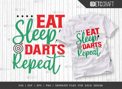 Eat Sleep Darts Repeat SVG Cut File, Darts Svg, Sports Svg, Dartboard Svg, Game Svg, Darts Sayings Svg, Darts Quotes, ETC T00245 SVG ETC Craft 