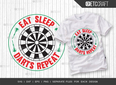 Eat Sleep Darts Repeat SVG Cut File, Darts Svg, Sports Svg, Dartboard Svg, Game Svg, Darts Sayings Svg, Darts Quotes, ETC T00245 SVG ETC Craft 