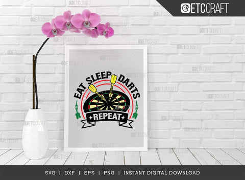 Eat Sleep Darts Repeat SVG Cut File, Darts Svg, Sports Svg, Dartboard Svg, Game Svg, Darts Sayings Svg, Darts Quotes, TG 00590 SVG ETC Craft 