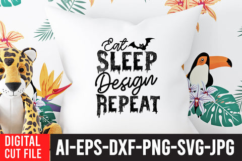 Eat Sleep Design Repeat SVG Design SVG BlackCatsMedia 