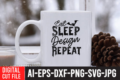 Eat Sleep Design Repeat SVG Design SVG BlackCatsMedia 