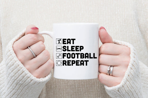 Eat Sleep Football Repeat, Football SVG SVG CraftLabSVG 