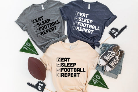 Eat Sleep Football Repeat, Football SVG SVG CraftLabSVG 