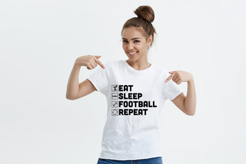 Eat Sleep Football Repeat, Football SVG SVG CraftLabSVG 