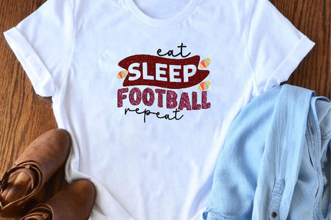 Eat Sleep Football Repeat Sublimation SVGArt 
