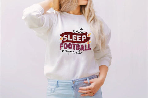 Eat Sleep Football Repeat Sublimation SVGArt 