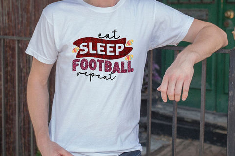 Eat Sleep Football Repeat Sublimation SVGArt 