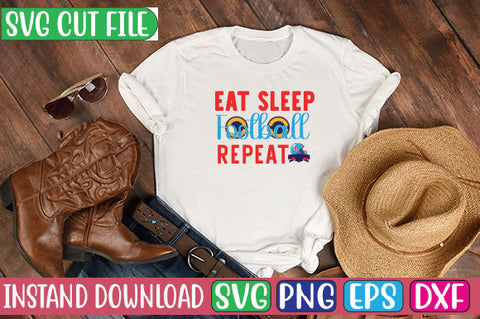 Eat Sleep Football Repeat SVG Cut File SVG Studio Innate 