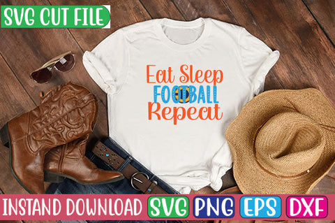 Eat Sleep Football Repeat SVG Cut File SVG Studio Innate 