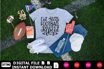 Eat Sleep Football Repeat SVG Shahin alam 
