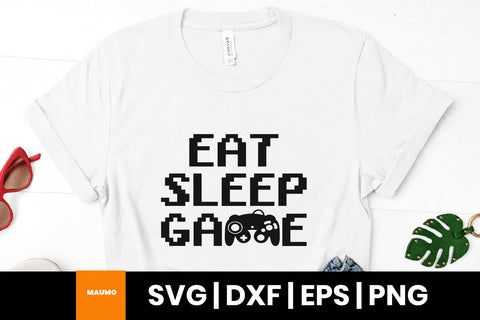 Eat sleep game, gaming svg quote SVG Maumo Designs 