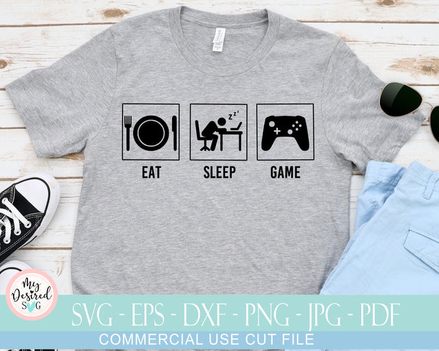 Eat Sleep Game SVG PNG, Gamer File, Dad Shirt Png, Gamer Dad Svg, Funny Dad Cut Files, Gamer Life Svg File, Gaming Quote, Instant Download SVG MyDesiredSVG 