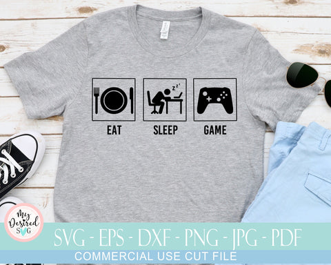 Eat Sleep Game SVG PNG, Gamer File, Dad Shirt Png, Gamer Dad Svg, Funny Dad Cut Files, Gamer Life Svg File, Gaming Quote, Instant Download SVG MyDesiredSVG 