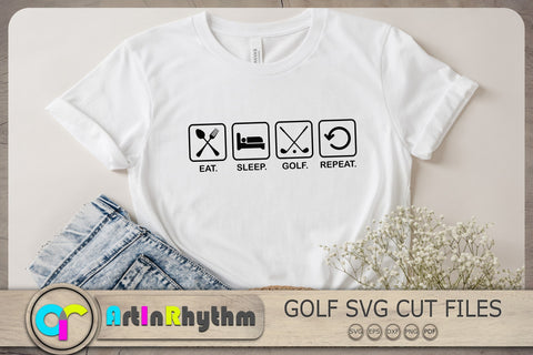 Eat Sleep Golf Repeat Svg, Golf Svg, Golf Shirt Design, Golf Clipart SVG Artinrhythm shop 