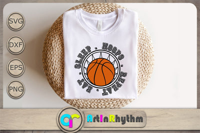 Eat Sleep Hoops Repeat Svg, Basketball Svg, Basketball Team Svg, Sports Svg SVG Artinrhythm shop 