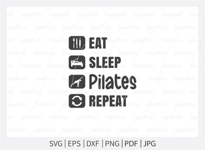 Eat sleep pilates repeat Svg, Pilates Svg, Pilates Svg bundle, funny pilates Svg, Pilates ball training quotes, Pilates Png, Pilates Dxf, Cut Files for Crafters, Svg file SVG Dinvect 