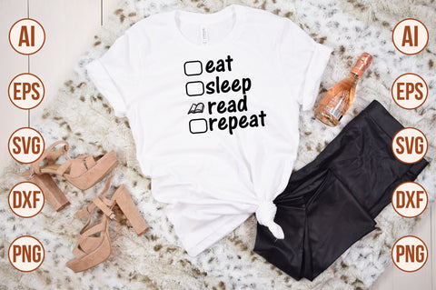 Eat Sleep Read Repeat SVG SVG nirmal108roy 