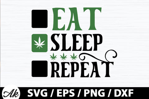 Eat sleep repeat SVG SVG akazaddesign 