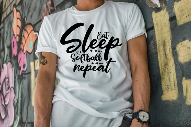 Eat Sleep Softball Repeat SVG orpitasn 