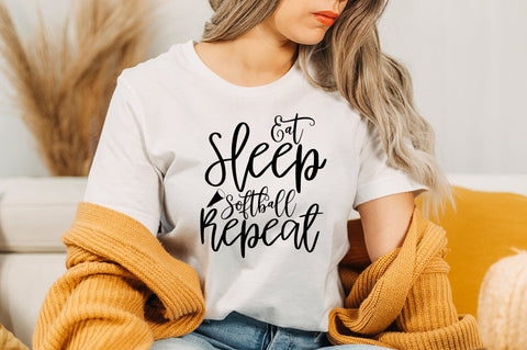 Eat Sleep Softball Repeat svg SVG orpitasn 