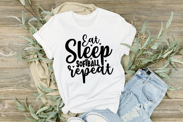 Eat Sleep Softball Repeat svg SVG orpitasn 