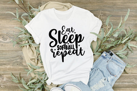 Eat Sleep Softball Repeat svg SVG orpitasn 