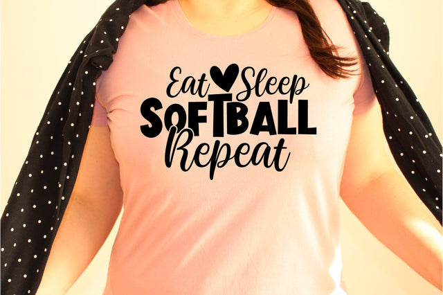 Eat Sleep Softball Repeat svg SVG orpitasn 