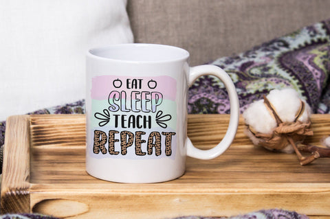 Eat Sleep Teach Repeat, Teacher Sublimation PNG SVG futivesvg 