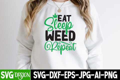 Eat Sleep Weed Repeat SVG Cut File, Eat Sleep Weed Repeat SVG Design SVG BlackCatsMedia 