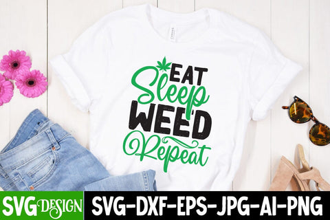 Eat Sleep Weed Repeat SVG Cut File, Eat Sleep Weed Repeat SVG Design SVG BlackCatsMedia 