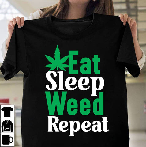 Eat Sleep Weed Repeat SVG Cut File SVG BlackCatsMedia 