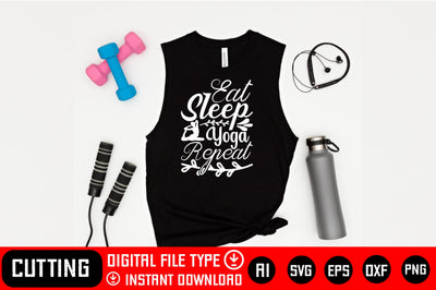 Eat Sleep Yoga Repeat SVG CraftlabSvg29 
