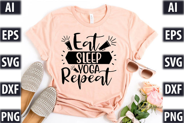 Eat Sleep Yoga Repeat SVG SVGista 
