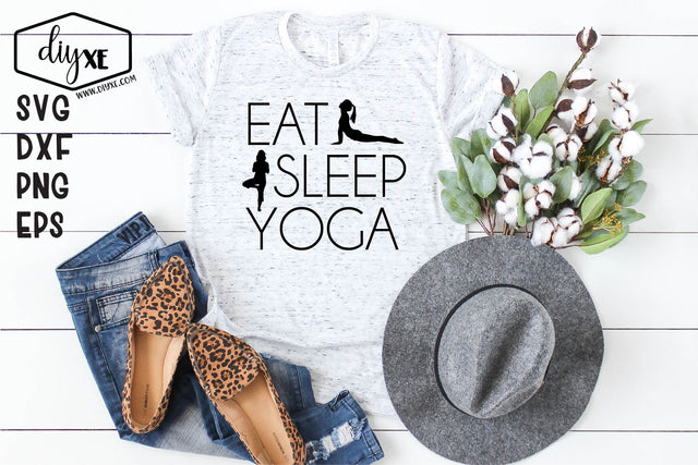 Eat Sleep Yoga SVG DIYxe Designs 