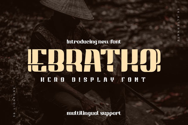 EBRATHO | Display Hero Font Font twinletter 
