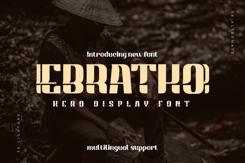 EBRATHO | Display Hero Font Font twinletter 