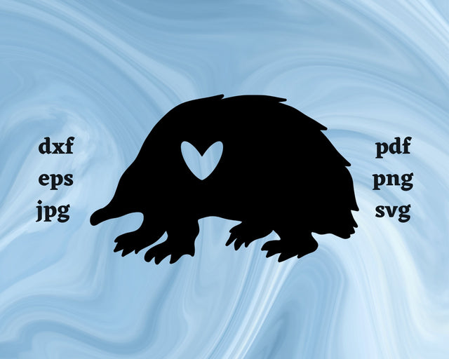 Echidna Heart SVG Cut File SVG Northern Light SVG 