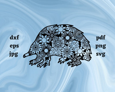 Echidna Mandala SVG Cut File SVG Northern Light SVG 