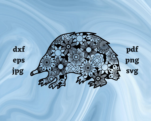 Echidna Mandala SVG Cut File SVG Northern Light SVG 