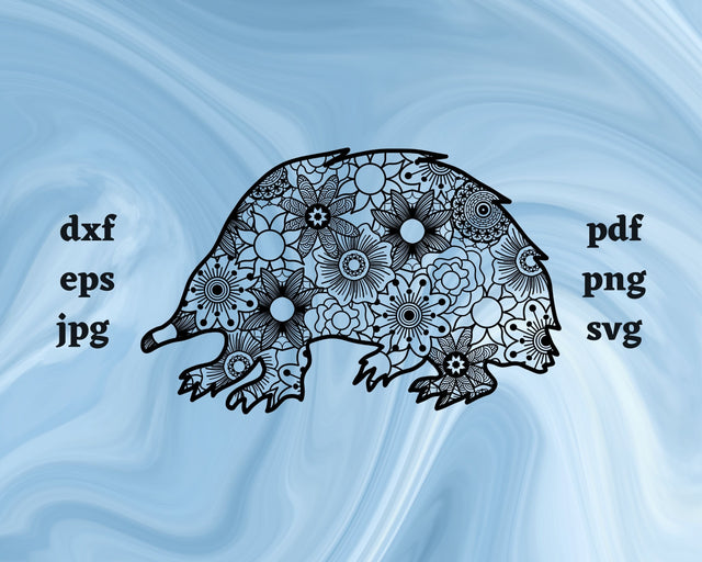 Echidna Mandala SVG Cut File SVG Northern Light SVG 