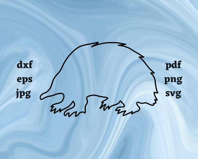 Echidna Outline SVG Cut File SVG Northern Light SVG 