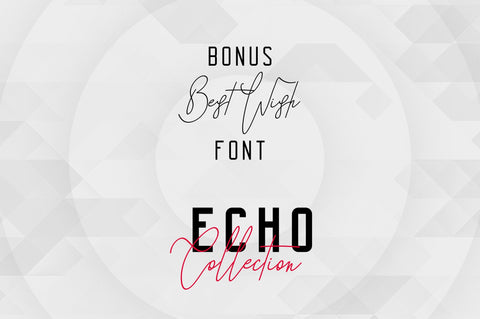 Echo 14 Font Family + Bonus Font VPcreativeshop